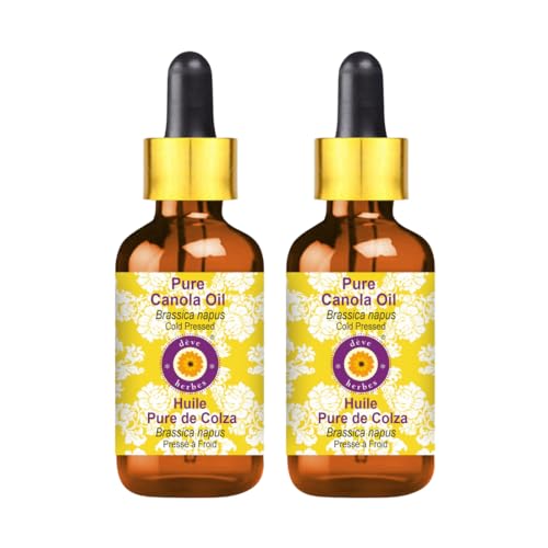 Huile de Canola pure Deve Herbes anti peau sèche pressée à froid 2 flacons 100ml