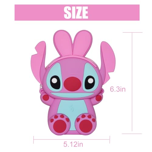 Bolsa tiracolo Stitch com alça de ombro ajustável, bolsa de mão com zíper linda bolsa carteira de po