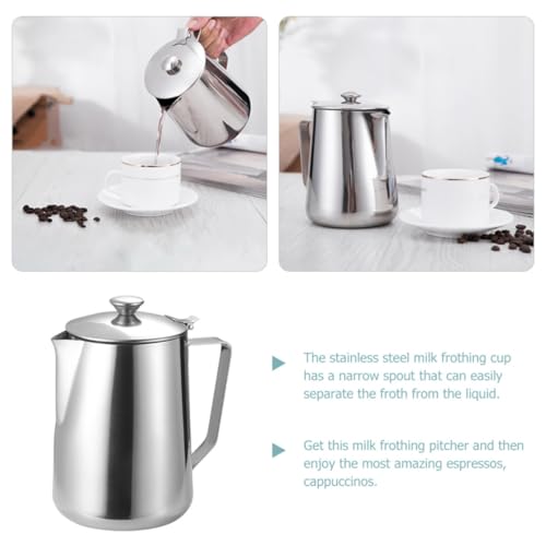 Jarra para espumar leche 1000ml de acero inoxidable para cafetería 4