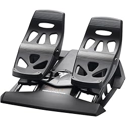 Thrustmaster TFRP Flight Rudder Pedals – Realistic Flight Simulator Controls with Sliding Rail System for Smooth Precision - Compatible with PS5, Xbox Series X|S & PC