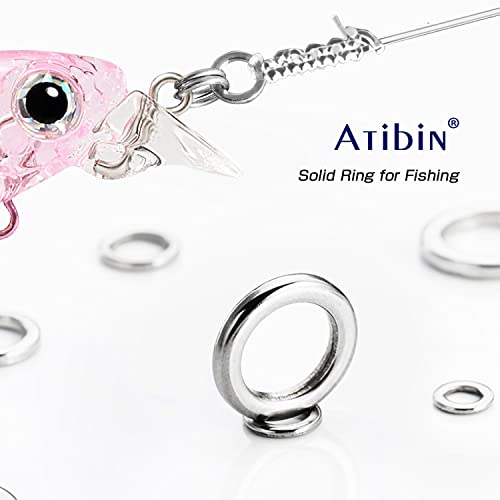 Atibin 釣り用 平打 ルアー ソリッド リング 釣り ジギング 
