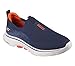 Skechers Men's Go Walk 7 Stretch Fit Slip-On Sneaker, Navy/Orange, 8.5