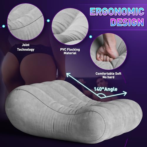 Sex Pillow Couples Sex Toys, Sex Furniture for Bedroom Inflatable Lounge Sex Chair, Sex Wedge Sex Sofa Bedroom, Velvety Anti-Leak Valve Sex Bed Things Cushion, Couple Female Adult Sex Toys by Gunwai - Image 4