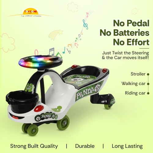 Toyzone Plastic Eco Panda Magic Car, Pack Of 1, White