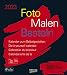 Produktbild Foto-Malen-Basteln Bastelkalender schwarz 2023: Fotokalender zum Selbstgestalten. Do-it-yourself Kalender mit festem Fotokarton. Format: 21,5 x 24 cm