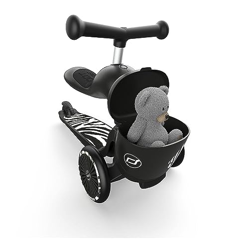 Scoot & Ride Highwaykick 1 Lifestyle 2in1 Kickboard/Scooter und Rutscher, Farbe: Zebra, f&uuml;r Kinder von 1 bis 5 Jahren, 96606, 40 cm