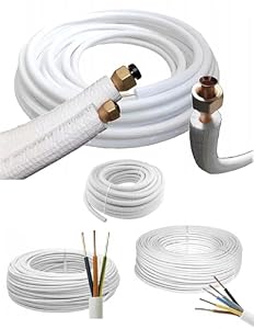 Black panda - Komplettes Klimaanlagen Montage-Set bis 5.0 kW – 3 m Kupferrohre 1/4" & 3/8" mit 9 mm Isolierung, 3 m Kondensatschlauch Ø 16 mm, Steuer- & Stromkabel