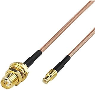 0.5ft 15cm Rf Wire Coaxial Cable Connector RP-SMA Female Bulkhead nut to MCX Male Straight Assembly Pigtail Extension RG316 Ships from USA