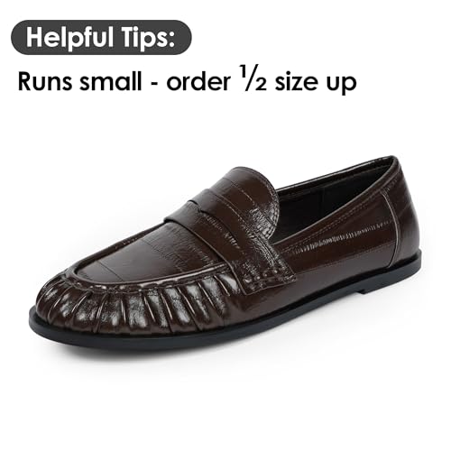 Image of QIY Penny Loafers for Women 2026 Comfortable Flats Shoes | Womens Loafers, Slip-On Walking Flats with Cushioned Insole, Dressy Moccasins Ideal for Work, Driving & Casual Outings