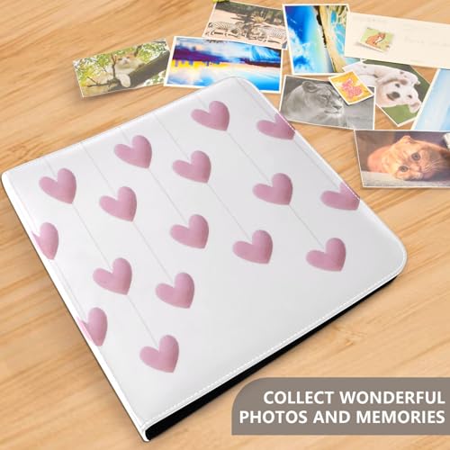Álbum de Fotos Scrapbook Autoadhesivo DIY con 3 Anillos, cubierta de cuero PU, 40 páginas, tamaño externo 11.8 x 11.2 pulgadas miniatura 5