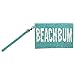 Bamboo Trading Company Beach Bum Text Beaded Leather Wristlet Wallet, Aqua Multi