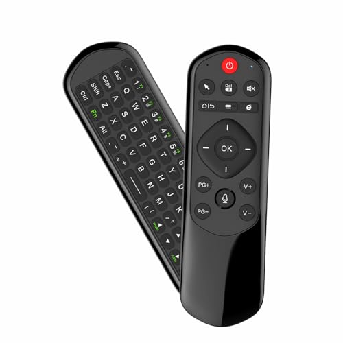 iPazzPort Universal TV Remote Air Mouse Bluetooth & 2.4G Wireless Keyboard with Voice IR Learning - QWERTY Remote for Smart TV, Android Box, PC, HTPC, Nvidia Shield, Projector (Not Samsung/LG TV)