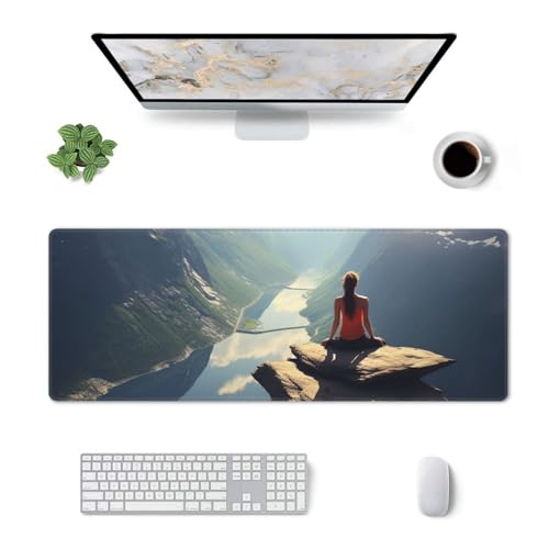 Grand tapis de souris de jeu antidérapant de 80 cm de long pour stabiliser le clavier de bureau - 3