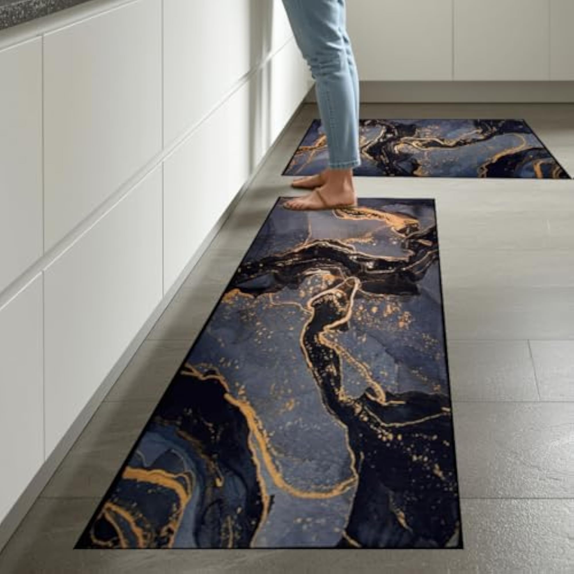 Anti-Fatigue Kitchen Rug Set, Cushioned Non-Skid Mats