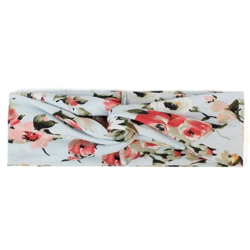 Diadema Mujer Diadema Elástica Ancha Con Estampado De Flores For Niñas, Diadema Cruzada Con Nudos, Accesorios Suaves For El Cabello(Color-16)