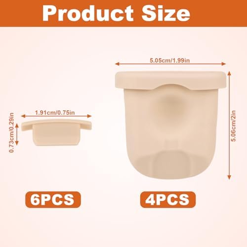 10pcs Breast Pump Parts Compatible with Eufy S1 Pro/S1/E20/E10, 4pcs Silicone Diaphragms and 6pcs Spout Caps Wearable Breast Pump Replacement Accessories for Eufy