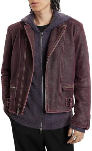 John Varvatos Men&#39;s Sullivan Leather Racer Jacket