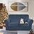ZNSAYOTX Luxury Velvet Couch Cover 3 Piece Stretch Sofa Covers for 2 Cushion Couch Soft Loveseat Slipcover Living Room Anti Slip Dogs Pet Love Seat Furnitre Protector (Navy Blue, Loveseat)