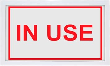 IN USE LED Sign - Occupancy Indicator for Medical & More - Wall Mount - Metal Case w Plastic Front - Bright LED Light Up - 120 VAC Hardwired - 1 Pack