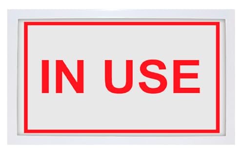 IN USE LED Sign - Occupancy Indicator for Medical & More - Wall Mount - Metal Case w Plastic Front - Bright LED Light Up - 120 VAC Hardwired - 1 Pack