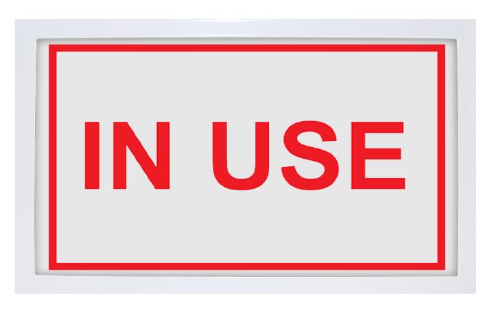 IN USE LED Sign - Occupancy Indicator for Medical & More - Wall Mount - Metal Case w Plastic Front - Bright LED Light Up - 120 VAC Hardwired - 1 Pack