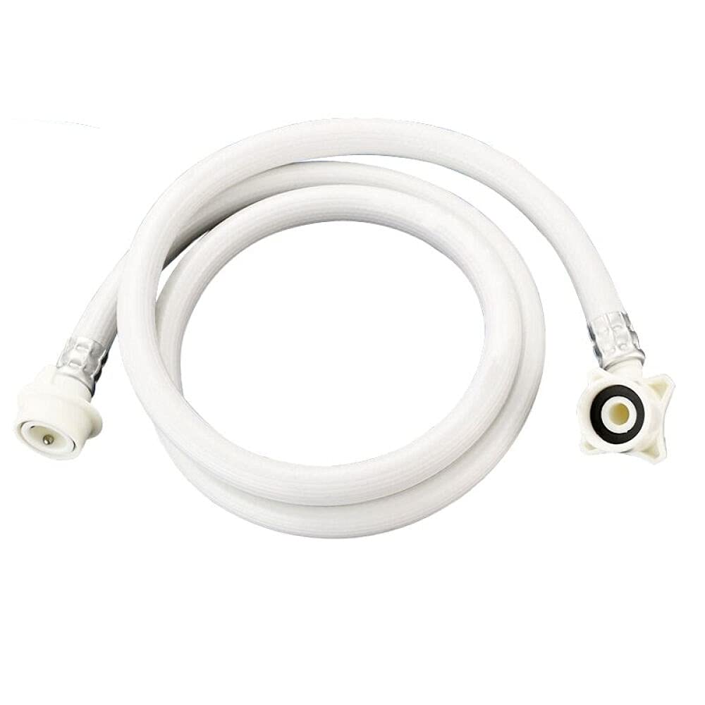 Lavadora Tubería de tubo de manguera de entrada de agua flexible, hosco de la entrada de la entrada de la entrada de agua fría 1/2 "recta y 3/4" Conexión de rosca 90 grados Bend, 0.5-15m Opcional