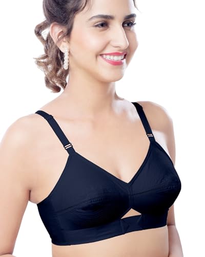 Image of Brida Kavya Xtra Soft Cotton Round Stitch Bra for Women | Full Coverage | Non-Padded | Wireless | Double Layer Saree Bra | Daily Use Combo Color May Vary