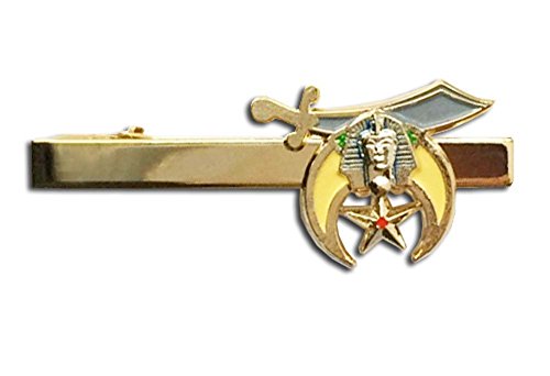 Masonic Shriner - Tie Bar/Masonic Tie Clip For Free Masons With Color Enamel Standard Symbolism. (Shriner Symbol) #TOP21