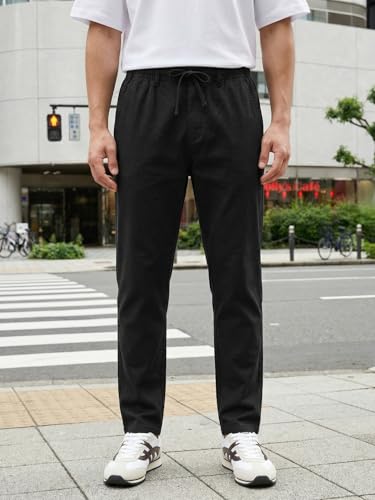 Image of Nobero Chino Pants for Men | Oversized Fit | Multiple Pockets | Elasticated Waist | Casual & Utility Wear