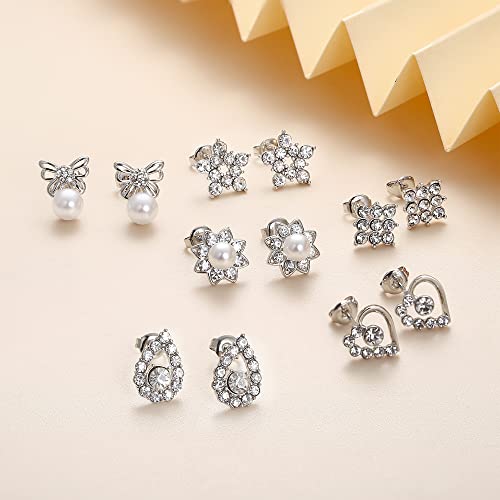 LOLIAS 6 Paia Orecchini con Zirconi Cubici per