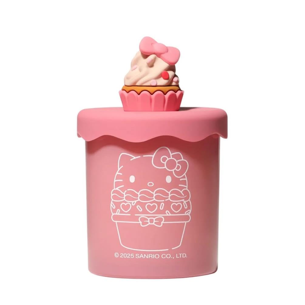 Hello Kitty Strawberry Cupcake Candle - 206g - Shea & Paraffin Wax Blend - 3D Silicone Lid