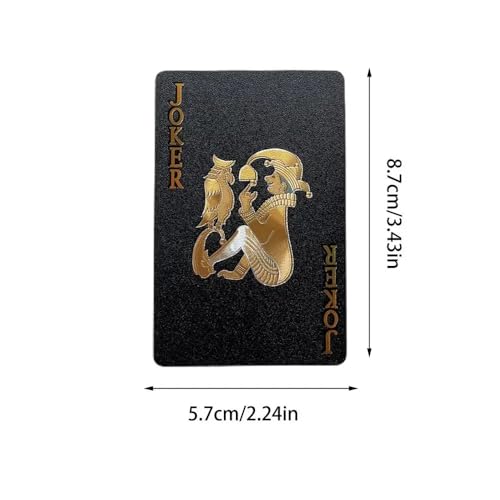 Juego de Naipes Póker Negro con Foil Dorado Impermeable miniatura 5
