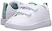 adidas Kids' VS Advantage Clean Sneaker, White/White/Green, 10 Medium US Toddler