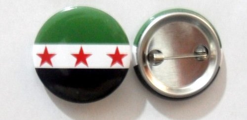 National Country Flag Lapel Pin Button Badge Applique Emblem 3 Cm Diameter (Syria)