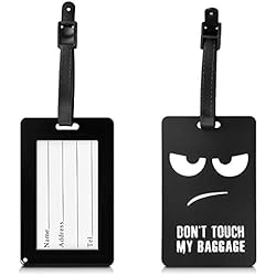 Radar Shop Maletas kwmobile Etiqueta Compatible con Maleta - Tarjeta de identificación de Silicona para Equipaje - Colgante para Maleta Don't Touch my Baggage