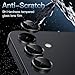 JETech Camera Lens Protector for Samsung Galaxy S25+ / S25 Plus 5G, 9H Tempered Glass Metal Individual Ring Cover, Easy Installation Tray, HD Clear, 1 Set (Black)