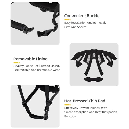 Lixada Bike Helmet for Men and Women, cycle helmet 14 Vents with Adjustable Strap & Detachable Visor 55-61cm - Image 8