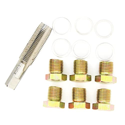 TOPWAY 7 Stücke Ölablassschraube Reparatur Satz Ölwanne Gewinde Reparatur M15X1.5
