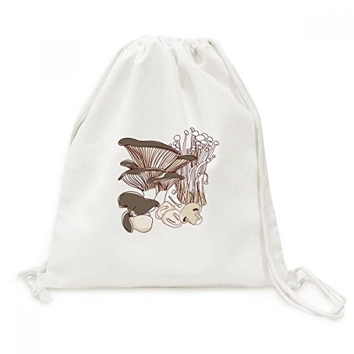 Toile Drawstring Backpack robuste avec illustration originale de plats