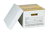 BOX USA Boxes with Lids and Handles (12-Pack) - File Storage Boxes for Office Supplies, Book Storage, Moving, and Packaging, Fits Letter and Legal Paper, Removable Lid