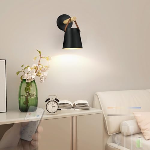 Lámpara de pared LED de madera sin cables para solucionar falta de luz