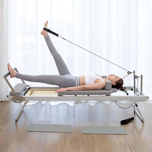 DJXIK Multifunctional Pilates Reformer, Foldable Pilates Core Bed, Yoga Exercise Fitness Professional Equipment for Home, Activity Room, Gym
