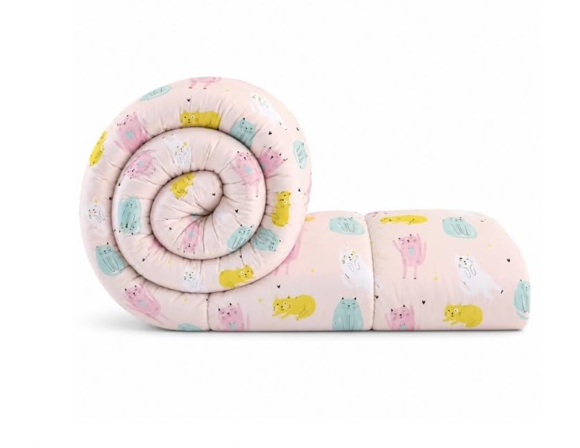 220 GSM Microfibre Reversible AC Comforter | Kids Printed Winter Quilt/Duvet for Single Bed | Soft Warm Cozy Comforter | Size 60 x 90 Inches (152 x 225 cm) Kitty Dreams-image-12
