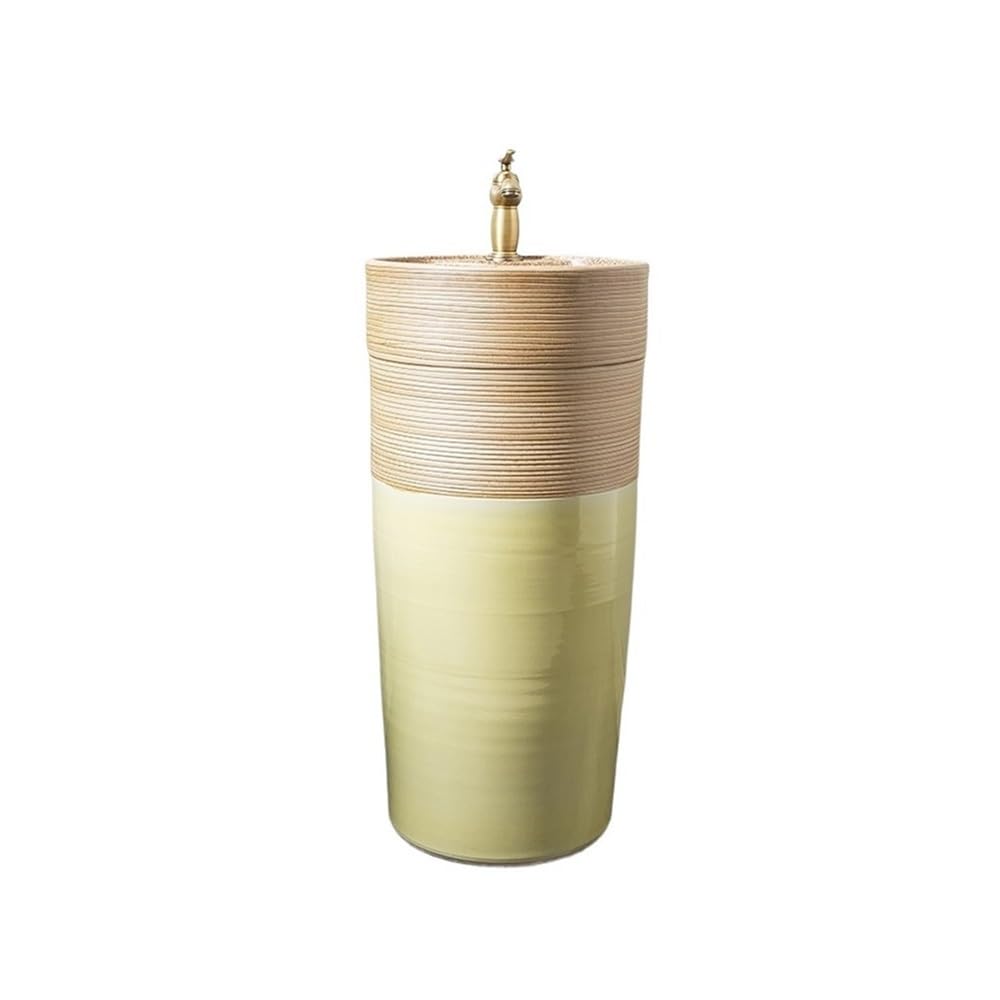 Fzl02068lm One Color Free-Standing Vintage Ceramic Pedestal Sink Bathroom Vanity With Faucet And Drain Lavatory Column