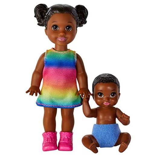 Barbie GFL33 – Skipper barnvakt Inc. Syskon set Baby dockor, dockor speglar från 3 år