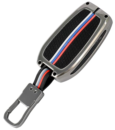Image of Coll of Fest Premium Metal Silicon Key Cover Compatible with Toyota Fortuner | Fortuner Legender | Innova Hycross | Invicto | Toyota Innova Crysta | Hilux 3 Button Key Glow in the Dark