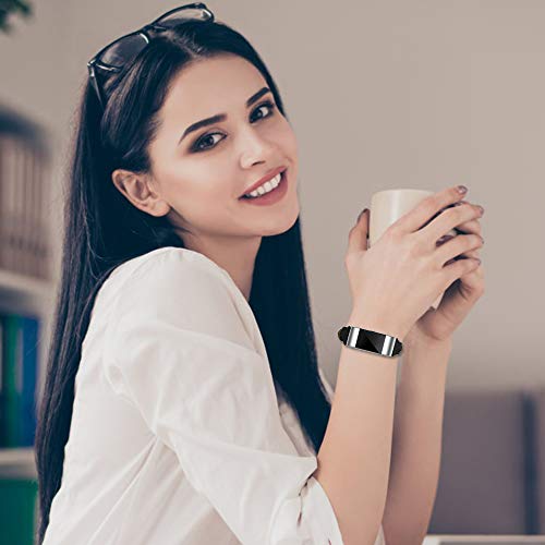Correa de cuero suave compatible para Fitbit Charge 2 miniatura 5