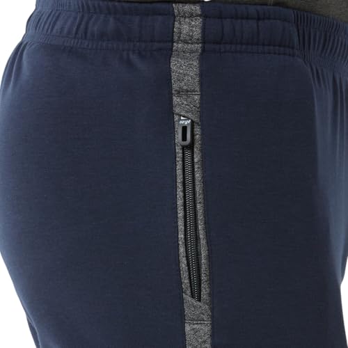Image of berge' Men Cotton Polyester Comfy Regular Fit Sports Quality Track Pants with Secure Zipper Pocket, Casual Wear Lower Tracks Pant