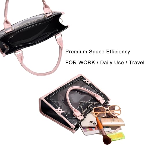Image of Ita Bag Crossbody for Women - Y2K Kawaii Pin Display Shoulder Bag with Clear Window and Insert, Anime Purse with Adjustable Strap for School, Conventions & Daily Use