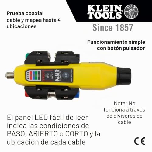 Probador de cables coaxial para mapeo de continuidad de red 5